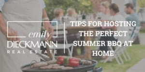 Perfect summer BBQ at a beautiful outdoor gathering with friends and family, showcasing tips for hosting at home, featuring grilling, fresh vegetables, and a relaxing backyard setting.